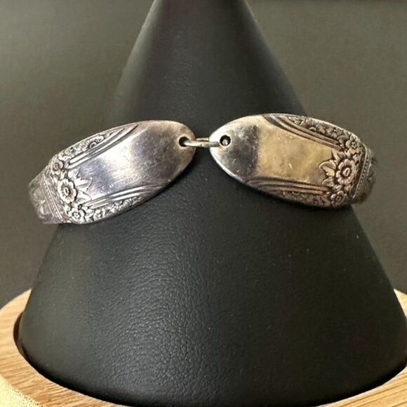 Spoon Fork Flatware Silverware Bracelet - Artisan Handmade 7 inches - Picture 1 of 6
